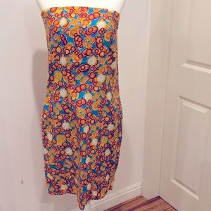 Orange Colorful Strapless Less